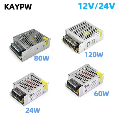 24W 60W 80W 120W Switching Power Supply Light Transformer AC110V 220V To DC 12V 24V Power Supply