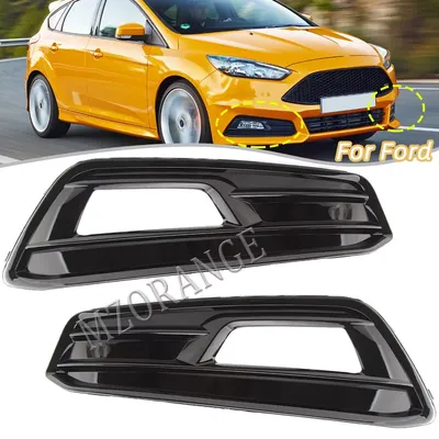 Front Bumper Fog Light Cover Grille For Ford Focus ST 2015-2018 Foglights Headlights Covers Frame