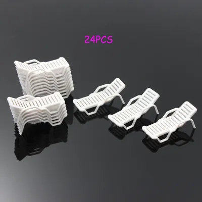 ZY21 24pcs Model Train Railway Leisure Chair Settee Bench Scenery 1:50 O 1:75 OO 1:100 TT 1:150 N