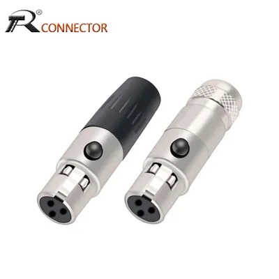 1pc Mini XLR 3/4/5/6 Pins Female Plug Small XLR Audio Microphone Connector MIC for Cable Soldering