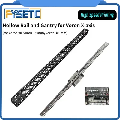 FYSETC Hollow Rail and Gantry for Voron X axis Light weight CNC Aluminum High Speed Printing 3D Printer Parts for Voron 350/300
