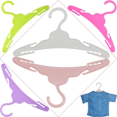 Doll Hangers Accessories For American 18 Inch Girl Doll Pink 10pcs;20pcs/lot Plastic Hangers Fit