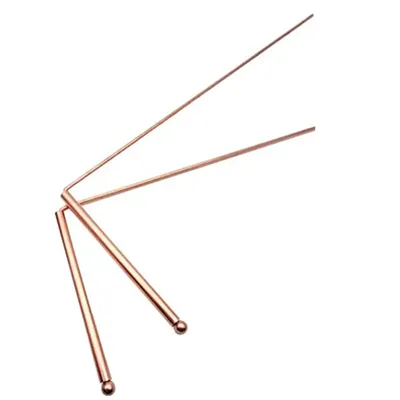 SongLong 99.9% Copper Dowsing Rod - Detect Gold, Water, Ghost Hunting etc - 2pcs Divining Rods