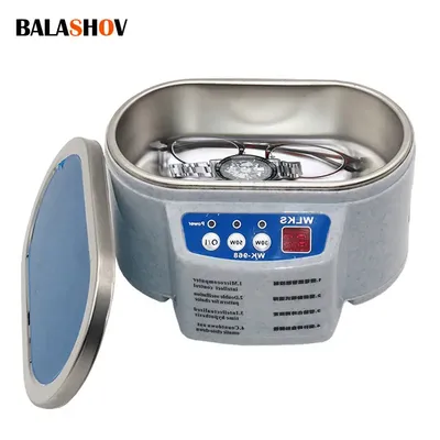 Ultrasonic Cleaner 30/50W Sonicator Bath 40Khz Degas for Watches Contact Lens Glasses Denture Teeth