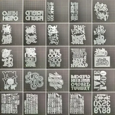 27 kinds letters words digital Metal Cutting Dies Stencils For DIY Scrapbooking Decorative Embossing