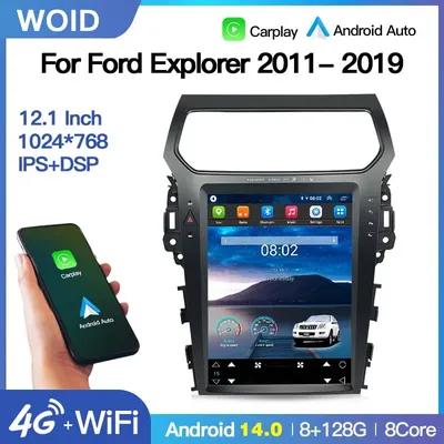 For Ford Explorer 2011- 2019 Android14 Car Radio Stereo Tesla Screen Style Multimedia Player Carplay Auto DSP GPS Navigation