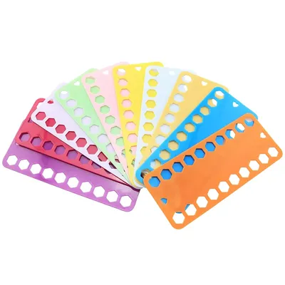 10pcs Embroidery Floss Organizer Colorful Plastic 20 Positions Row Line Tool Yarn Organizer for
