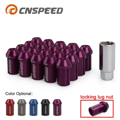 19HEX Rays Wheel Parts Wheel Nuts Lug Nuts M12x1.5/1.25 Length 42mm With 7 Side Lock Nuts Anti Theft