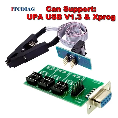 UPA USB V1.3 Xprog ECU Chip Tuning Programmer Eeprom Board Adapter with SOP8 SOIC8 Clip for 24CXX &