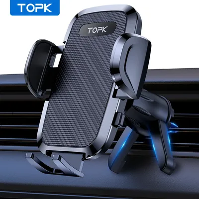 TOPK Universal Car Bracket Gravity Auto Phone Holder Car Air Vent Clip Mount Mobile Phone Holder