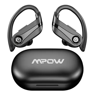 Mpow Q63 Bluetooth 5.3 Wireless Earbuds with Mic IPX7 Waterproof 200H Earphones with Hooks for