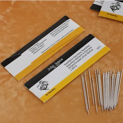 25Pcs/Bag Hand Junetree John James Saddlers Harness Needle Round point Needle Diy Leatherwear hand