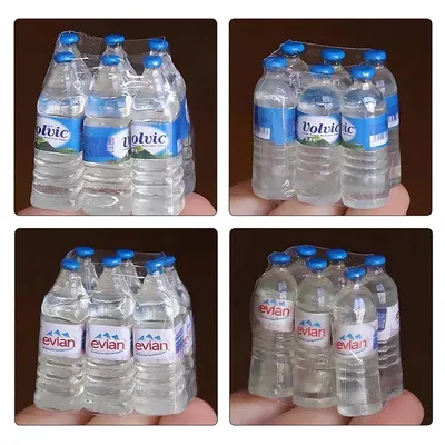 1:12 Resin Mini Simulation Mineral Water Bottle Model Doll House Miniature Kids Gift Toys Home