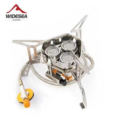 Widesea Camping Tourist Burner Big Power Gas Stove Cookware Portable Furnace Picnic Barbecue Tourism