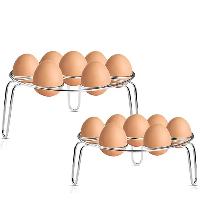 LMETJMA Egg Steamer Rack Trivet for Instant Pot Accessories Food Stainless Steamer Rack Steaming