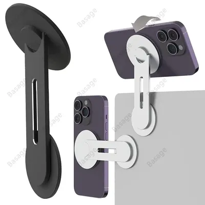 Continuity Flip iPhone Laptop Mount, Slim Magnetic Phone Holder Swivels 180° for Laptops and