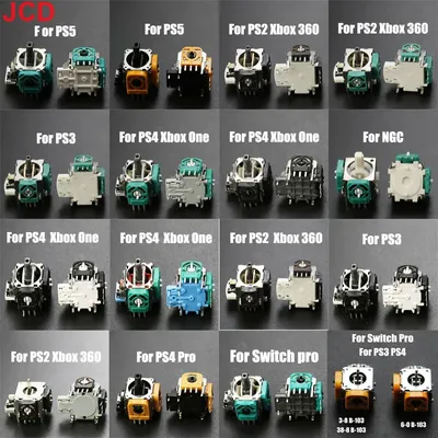 JCD 2pc 3D Analog Grips sticks Joystick Stick Module Rocker For Xbox one Xbox 360 Controller For PS2
