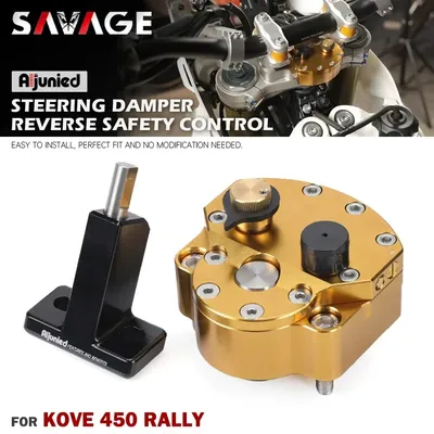 For KOVE 450 Rally Motorcycle Steering Damper Steering Stabilizer Shock Absorber Kit Reverse Safety