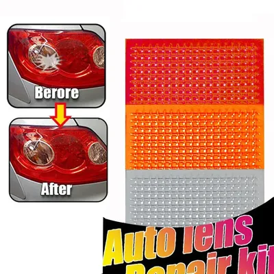 Car Auto Lens Repair Kit DIY Grid Pattern Car Headlights Taillight Repair Tool Set Car Lights Crack