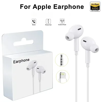 For Apple Headphones For iPhone 15 14 13 12 11 Pro Max X 8 Plus Earphones Bluetooth Wired Earbuds