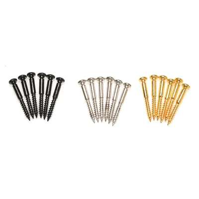 A Set of 6pcs Gutiar Tremolo Bridge Screws for PRS Style Stainless Steel Electric Guitar 32*3.5mm