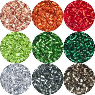 Louleur Silver Color Inside Seed Beads Tube Shape Czech Glass Bead for Jewelry Making Bags Clothing Sewing DIY Bracelet Wholesal