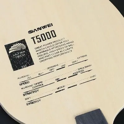 Original Sanwei T5000 Table Tennis Blade 5 Wood 2 Carbon Entry Intermediate Ping Pong Blade for Loop
