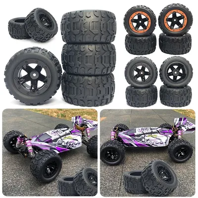 4Pcs Anti Slip Rubber Wheel Tyre Wear-resistant Off-road Vehicle Tires Soft for Smax 1625 1635