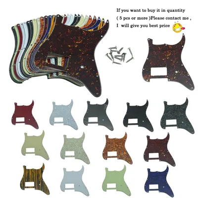 KAISH 11 Hole ST One Humbucker Guitar Pickguard Scratch Plate Fits for Fender Delonge for Strat