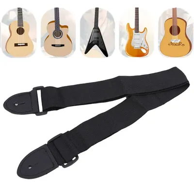 Guitar Strap Leather Head Adjustable Shoulder Strap For Classical Guitar Electric Bass Ukulele