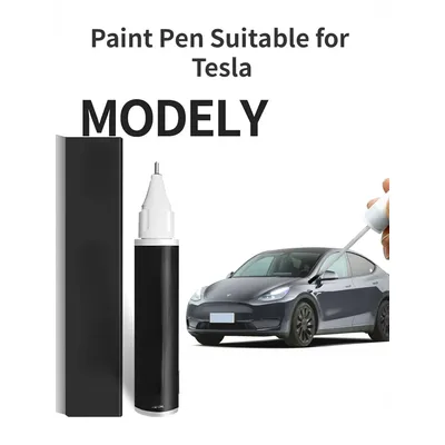 Paint Pen Suitable for Tesla Model y Paint Fixer Black White Model Y Accessories Wheel Hub Cover Car Paint Scratch Juniper