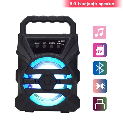 500mAh Bluetooth speaker Sound box high power bluetooth speakers TF Udisk karaoke handheld sound