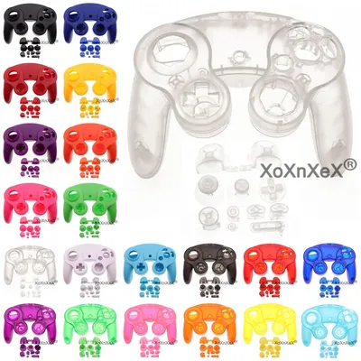 For NGC Controller Replacement Front Back Shell Housing Cover Case With ABXY L R Z Dpad Button For