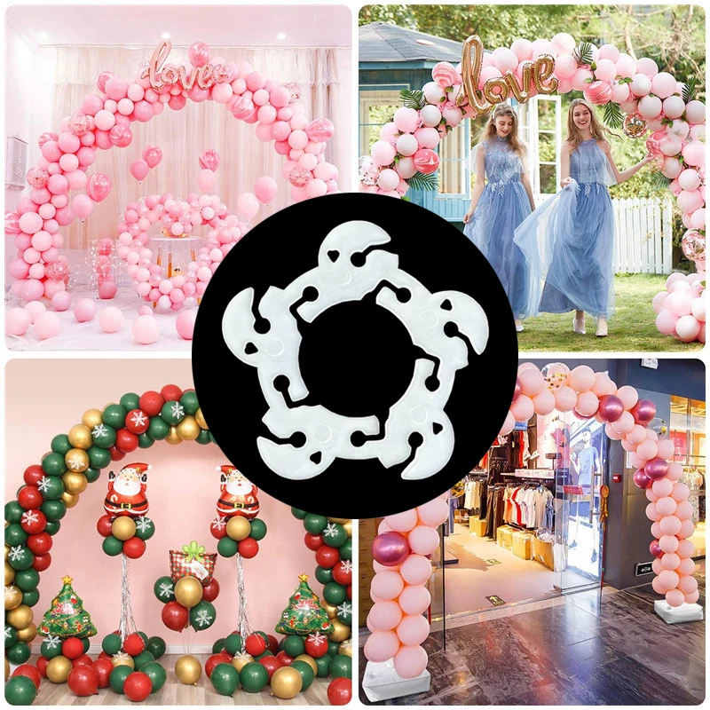 10/20/50pcs Balloon Arch Clip Wedding Balloons Balloon Arch Folder Accessories Ballon Rings Buckle Plastic Flower Balloon Buckle