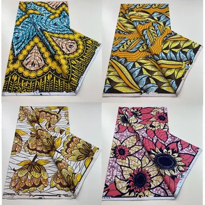 Ankara Wax Fabric 2024 High Quality African Wax Print Fabric 100% Cotton Soft African Guaranteed