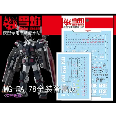 Model Decals Water Slide Decals Tool For 1/100 MG FA-78 Var.Ka Fluorescent Sticker Models Toys