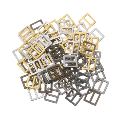 40Pcs Metal Mini Tri-glide Buckle Belt Buttons Diy Dolls Buckles Doll Buttons Sewing Doll Bags Shoes