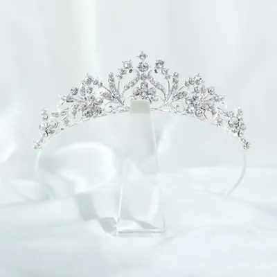 Sparkling Rhinestones Tiaras and Crowns Bride Wedding Hair Accessories Shiny Crystal Flower Headbands Hairbands Noiva Jewelry