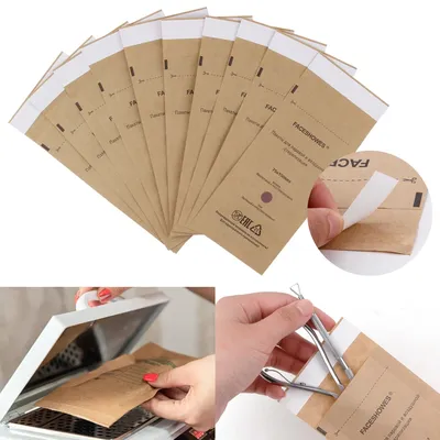 20Pcs Nail Sterilizer Bag Gel Equipment Manicure Kraft Bags Dry Heat Cosmetics Pouchs Disposable Nail Art Machine Accessories