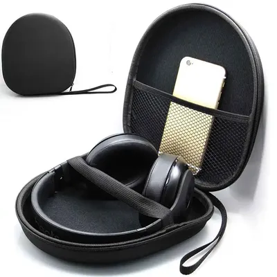 Headphone Carrying Case Shockproof Zipper Storage Headset Pouch Universal Earphone Container Outdoor