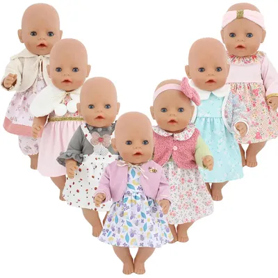 2024 New Dolls Outfit For 17 inch 43cm Baby Doll Cute Jumpers Rompers Doll Clothes