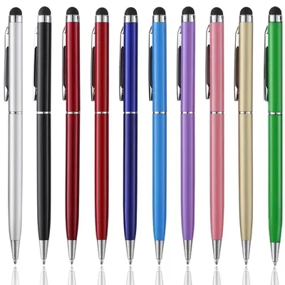 10pcs 2 in 1 Universal Stylus Pen for Iphone Phone Tablet Drawing Capacitive Screen Touch Pen