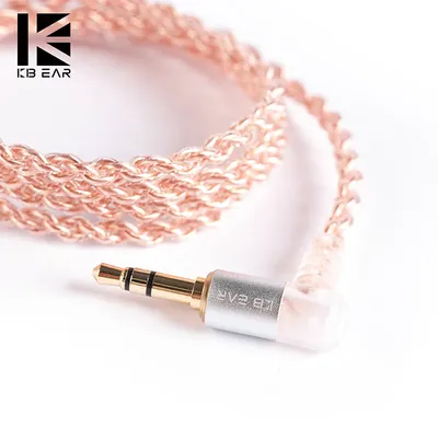 KBEAR 4 Core Copper Upgrade Wired Earphone Cable 2PIN/QDC/MMCX/TFZ Earbuds Connector for KBEAR KZ