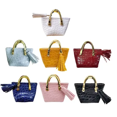 1/6 Action Figures Handbag BJD Doll PU Leather Decoration For Mini Doll School Bag Dollhouse Toys Accessories