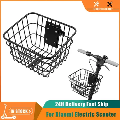 Modifited Stainless Front Handle Basket For Xiaomi M365 Pro Mi3 Max G30 Electric Scooter Organizer