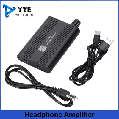 YIGETOHDE 16-300 ohm HiFi Headphone Earphone Amplifier 3.5mm Jack Aux Portable Adjustable Audio Amp