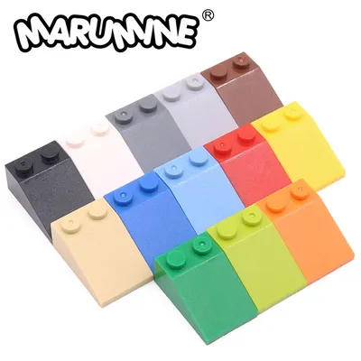 Marumine 30PCS MOC Roof Bricks 33 3x2 Slope Classic Building Blocks DIY Model Kit Accessories Parts