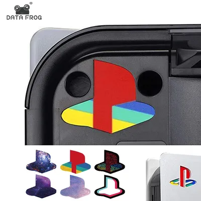 DATA FROG Custom Vinyl Decal Skins For PS5 Console Logo Underlay Sticker For PS5 Console Disc