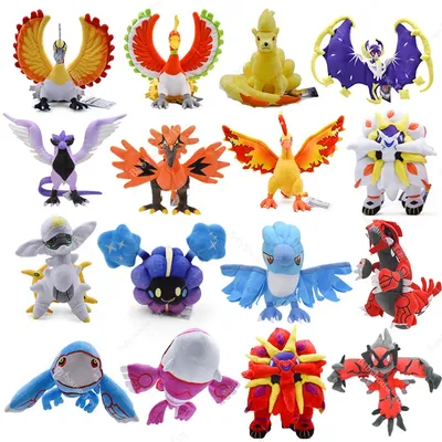 36 Styles Pokemon Plush Toy Dolls Soft Galarian Zapdos Ho-Oh Stuffed Cartoon Mega Animal Plushies