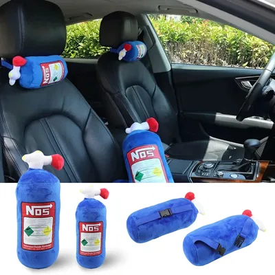2025 NOS Nitrous Oxide Bottle New Plush Toys Pillow Stuffed Soft Turbo JDM Cushion Gifts Car Decor